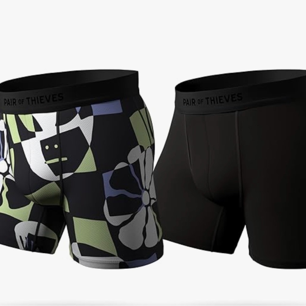 Pair of Thieves Hustle Men Boxer Briefs, 2-pack, Floral/Alien S